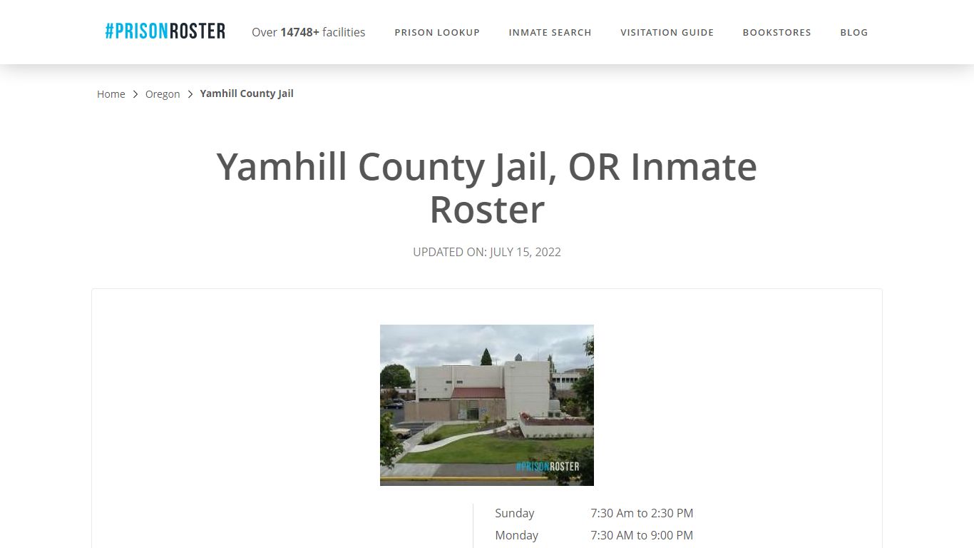 Yamhill County Jail, OR Inmate Roster
