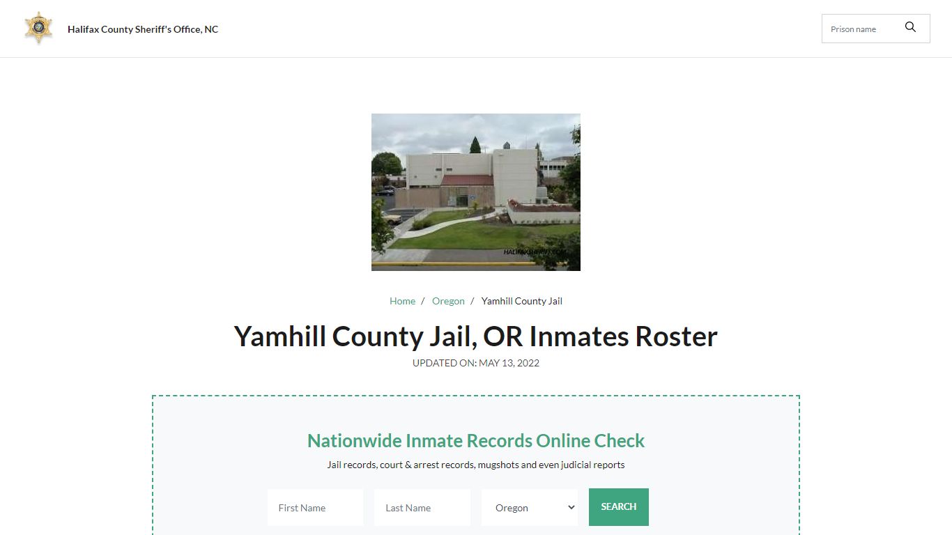 Yamhill County Jail, OR Jail Roster, Name Search